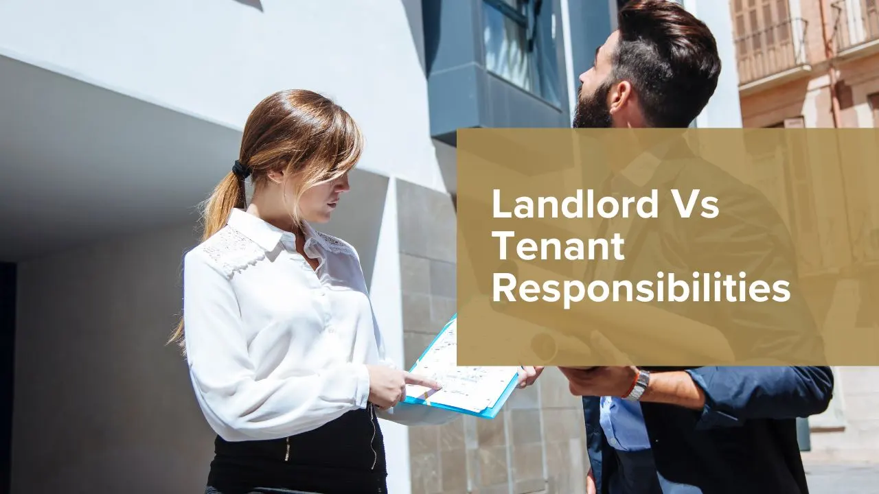 Table comparing UK landlord vs tenant responsibilities for property maintenance