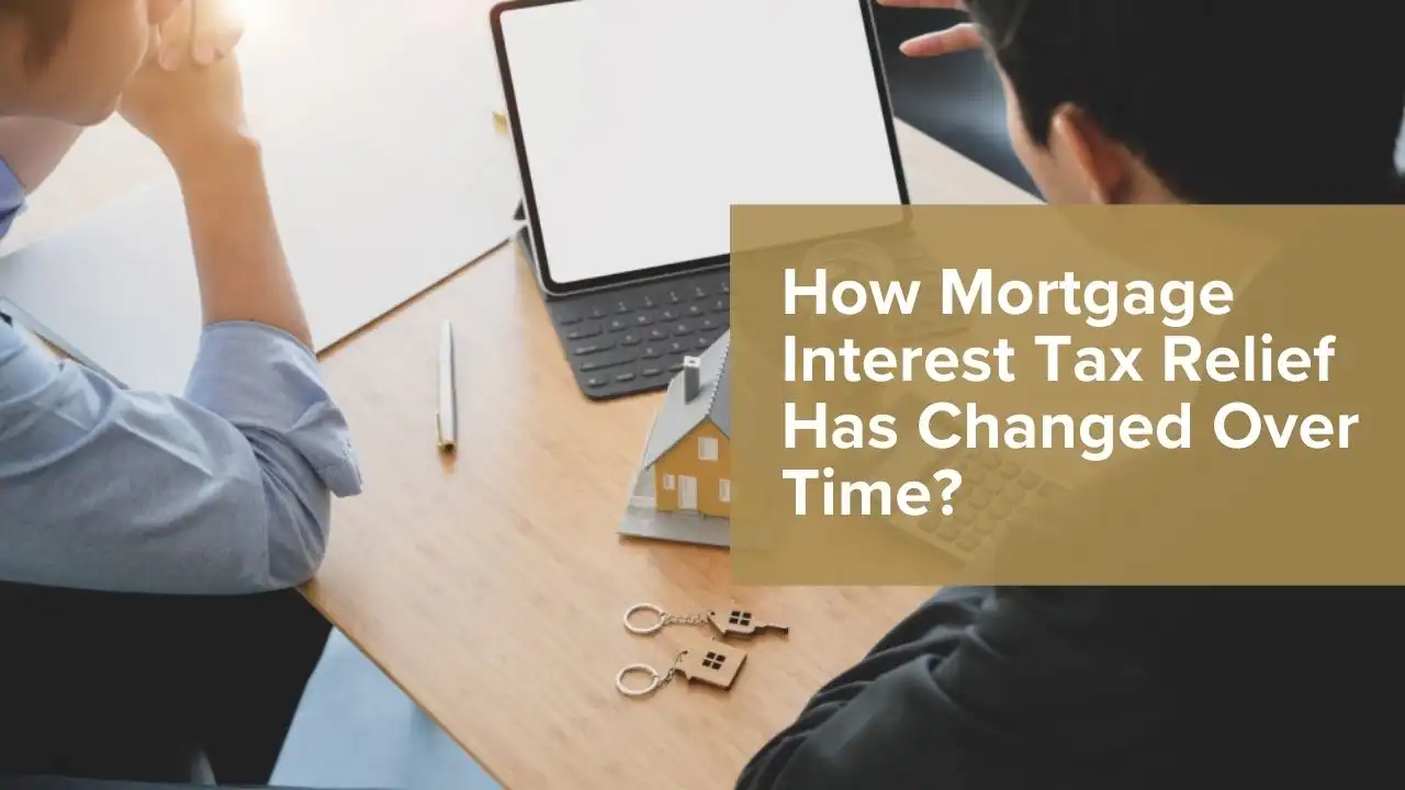 Timeline showing UK mortgage interest tax relief changes from 2017 to 2026