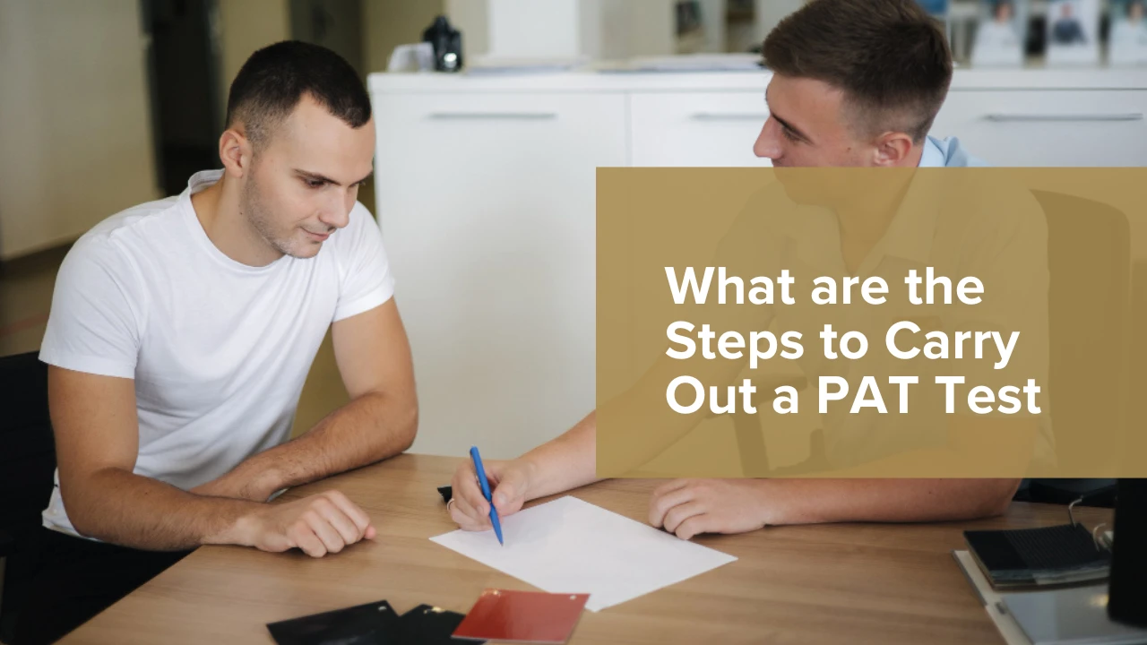 The three stages of a PAT test: visual check, electrical test, pass/fail